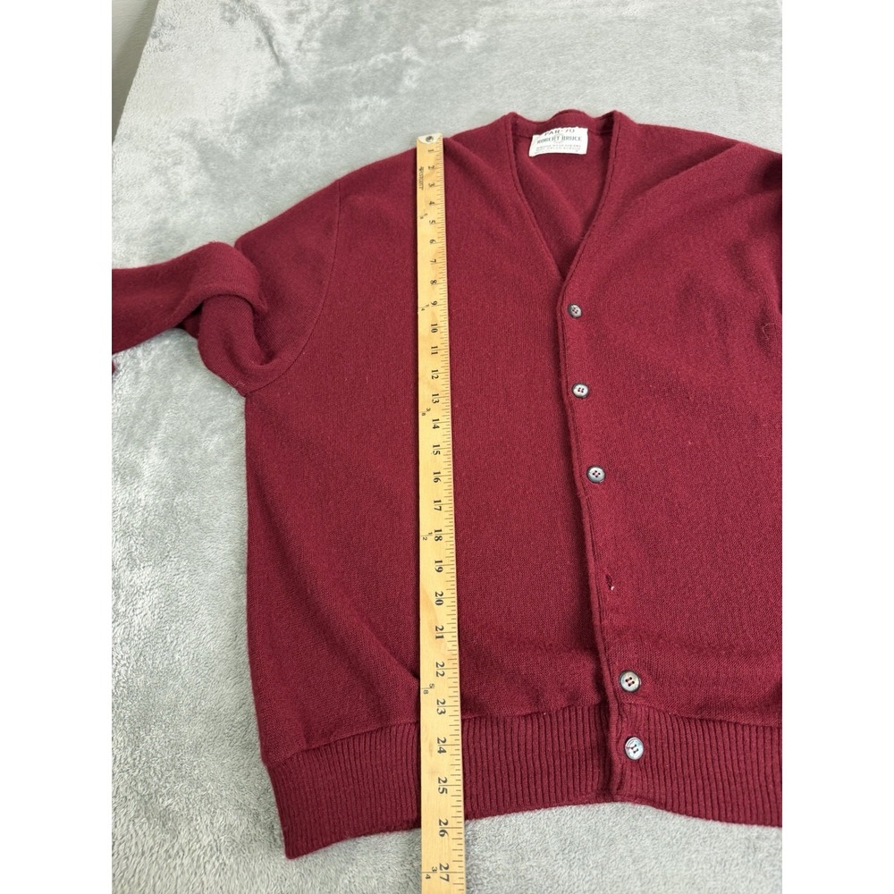 Vintage 80s Robert Bruce Cardigan Men's Size XL Red - Picture 7 of 8